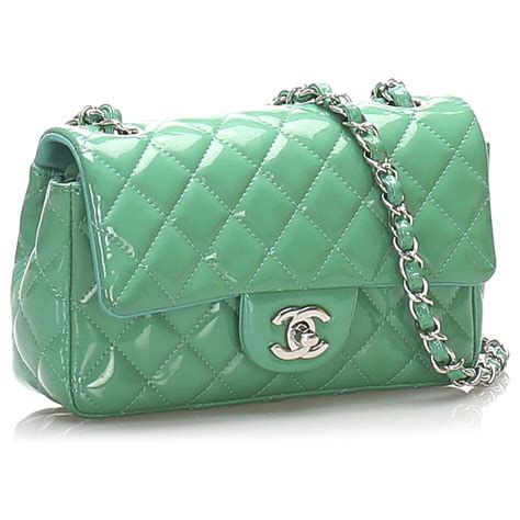 chanel patent mint green kelly osbourne